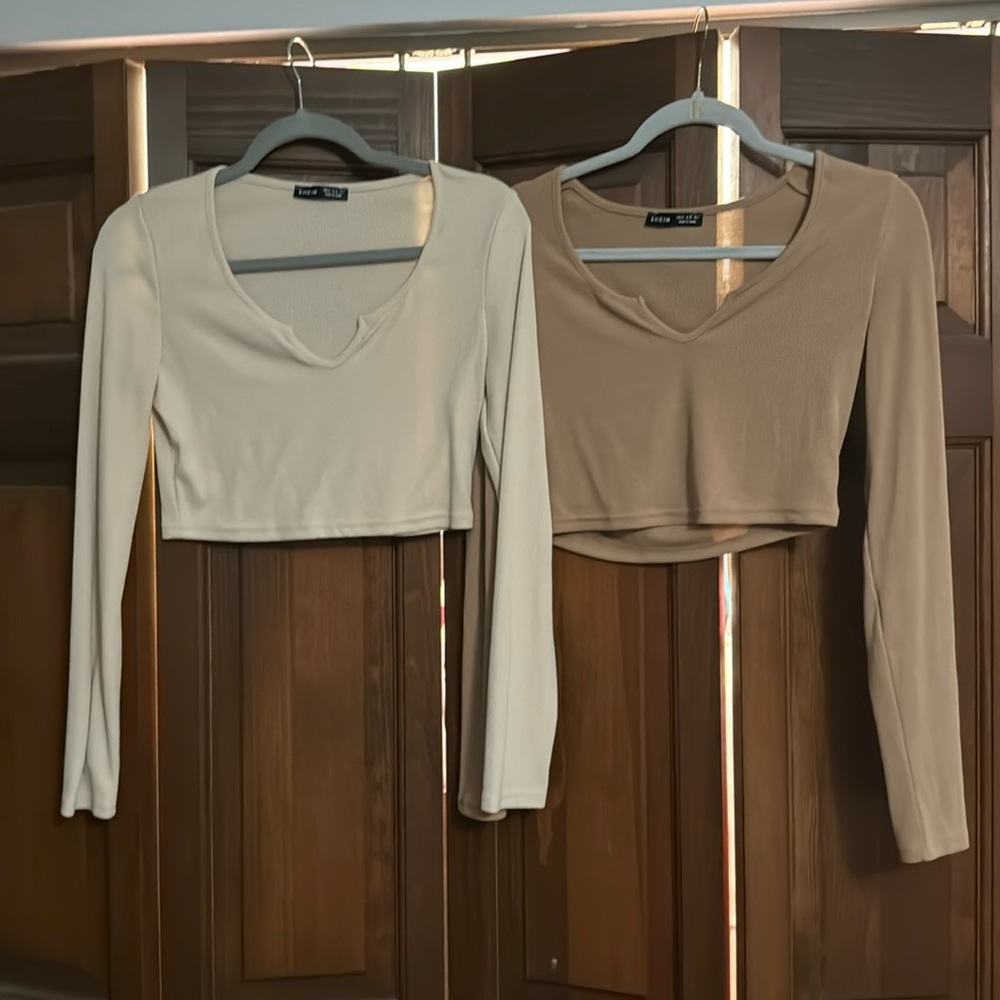 shein long sleeve crop top bundle